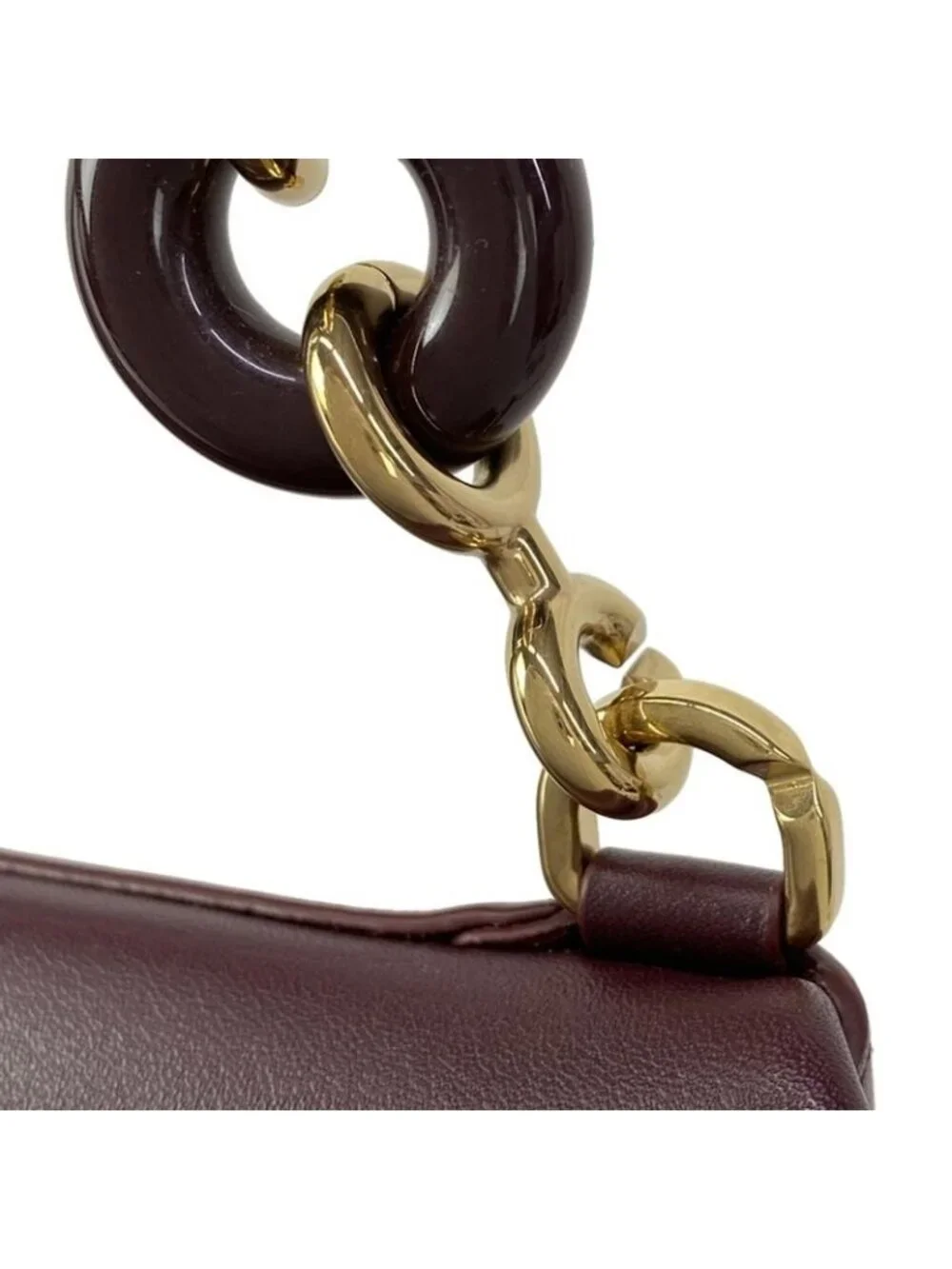 ★SOLD★ Loewe Handbag Ola Bag Bordeaux Donut Chain Strap - Picture 16 of 16